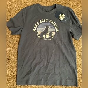 Life Is Good Charcoal Dog Tee